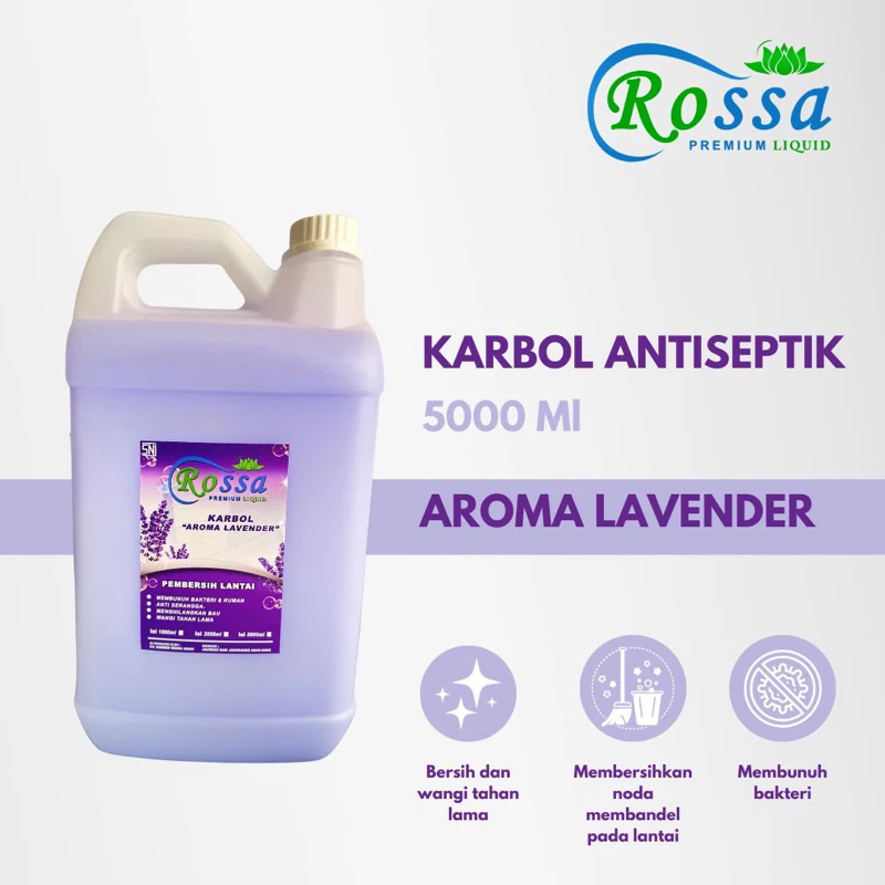 karbol antiseptik lavender ROSSA - KARBOL WANGI AROMA LAVENDER ISI 5 LITER