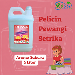 ROSSA - PELICIN DAN PEWANGI SETRIKA PAKAIAN AROMA SAKURA 5 LITER